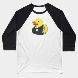 Cute Paramedic Rubber Ducky Cartoon Baseball T-Shirt